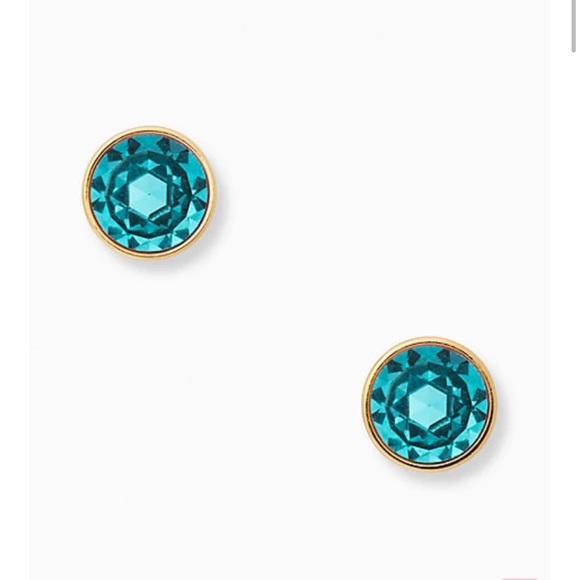 kate spade Jewelry - ♠️ Kate Spade Aquamarine Round Studs ♠️